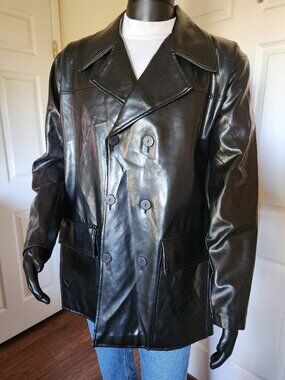 PVC Men's Blazer by AMP, Black, Size L